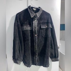 Women’s oversized corduroy black jacket